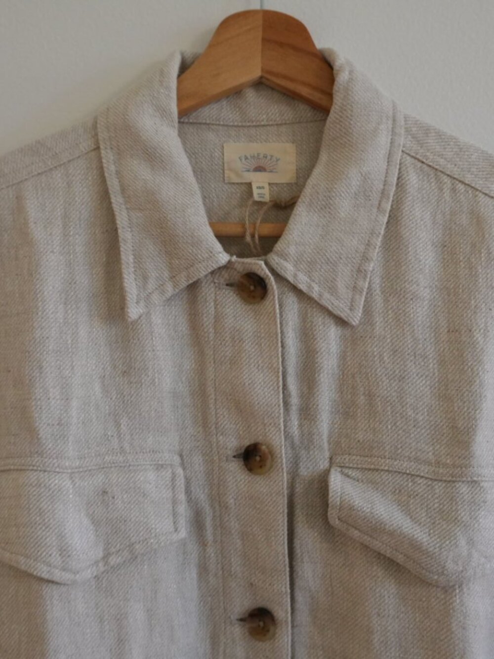Faherty Twill Linen Utility Jacket
